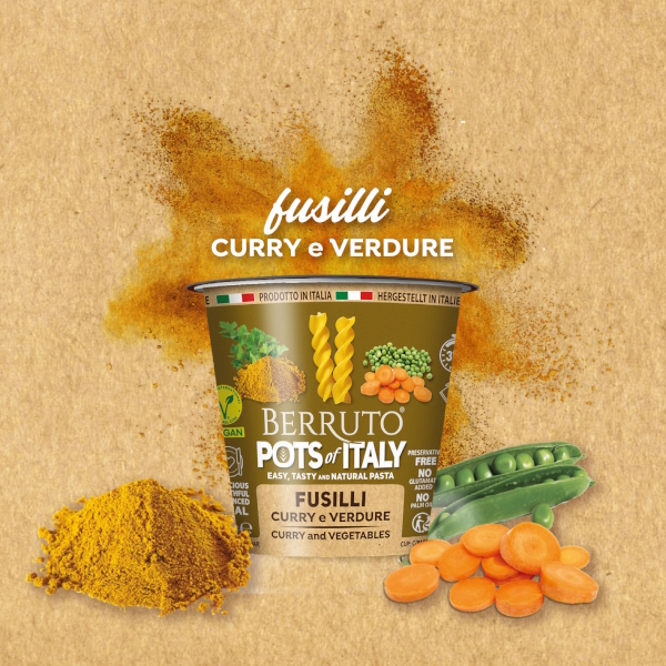 Fusilli curry e verdure