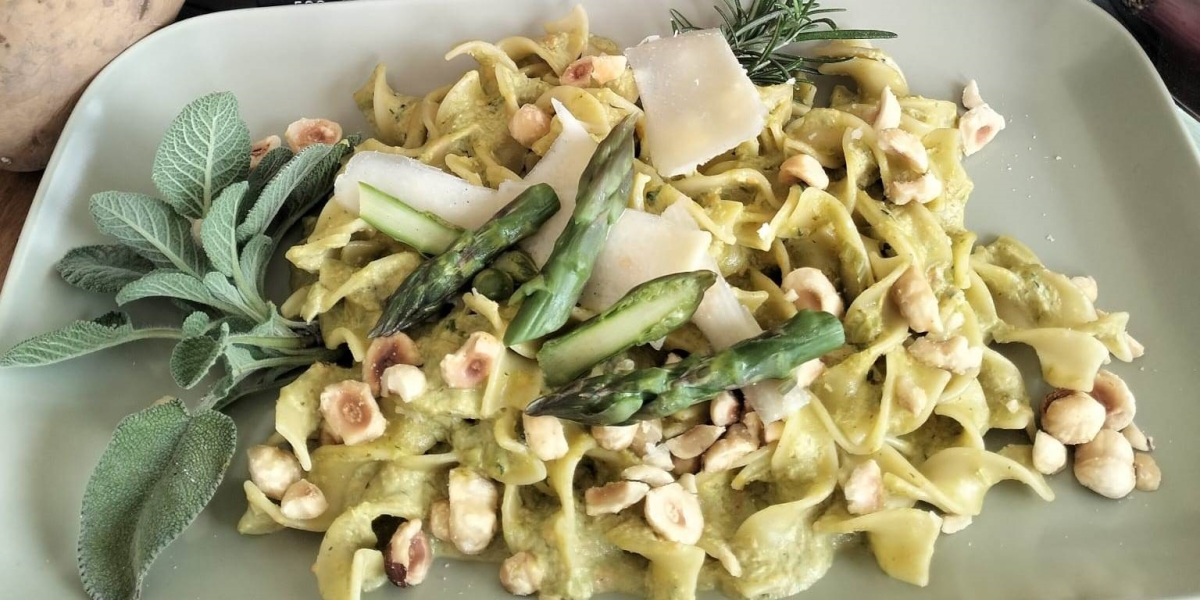 Maltagliati con Pesto di Asparagi